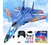 Planeador de gravedad, planeador de gravedad, avión de control remoto, truco 4 rotor rc planeador avión drone led 2.4g gravedad, 100% nuevo Azul