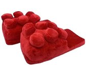 Unbrand Zapatillas de invierno para hombres de moda unisex divertidas zapatillas para hombres zapatos cálidos para el hogar Rojo