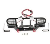 para TRX4 Parachoques delantero de metal Camel Trophy con luz para 1/10 RC Crawler Car Traxxas TRX4 TRX-4 Defe Negro