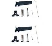 Kit de timón de dirección FT009-7 de 2 piezas para piezas de repuesto del barco FT009 RC Negro