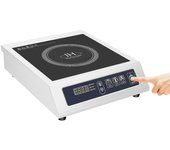 Estufa de inducción comercial de 3500 W Pantalla digital eléctrica Cocina de inducción para el hogar Engranajes de potencia ajustables como imágene...