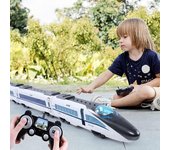 Heyone Tren de control remoto Coche RC Ferrocarril de alta velocidad Tren RC grande Tren eléctrico expreso Coche de juguete Versión de carga Tren s...
