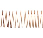 12pcs pinzas tostadoras de bambú, pinzas de cocina de madera de 7 pulgadas, pinzas de cocina de madera reutilizables, para tostadas, cocinar