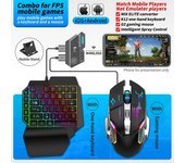 Adaptador de teclado y mouse para juegos móviles, PUBG / Call of Duty Controller Converter con cable / inalámbrico para Android / (iOS menos de 13....