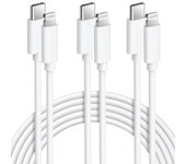 Cable de cargador rápido para iPhone 3Pack 2M USB C a cable Lightning [Certificado MFi] Nuevo cable para iPhone compatible con iPhone14 13 12 11 Pr...