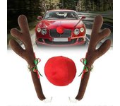 Festival R Set Elk Reindeer Xmas Car Ornt Marrón