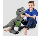 Juguetes de dinosaurios de control remoto de 2.4ghz, dinosaurio robot andante con luz y sonido led, simulación