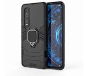 With Cool Guard Ring Holder Kickstand PC+TPU Cover for Oppo Find X2 Pro