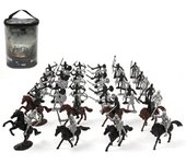 52 Uds/Bolsa Modelo de Caballo de Guerra Medieval Modelo de Guerrero Medieval Romano Juguetes Como se muestra