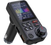 Lertenys Transmisor Bluetooth FM para automóvil, micrófono fuerte Adaptador Bluetooth para automóvil con pantalla a color de 1.8 "para llamadas man...