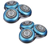 2pack S7000 Blade Shaver Head para afeitadora Sh70 Sh70/52 S7010 S7310 S7370 S7350 S7780 S7510 S772 azul plata
