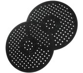 2pcs fregadero de goma plato de secado de alfrotado fregadero de cocina protector almohadilla de drenaje Negro 30.00X30.00X0.20CM
