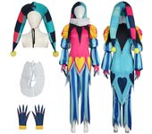 2024 nuevo modelo Fizzarolli Cosplay Sombrero Fantasía Guantes Dibujos Animados TV Increíble Cosplay Disfraz de Circo Digital Disfraz Mujeres Juego...