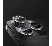 BENKS 1 Set Para iPhone 16 Pro Max 16 Pro Corning Gorilla Glass Protector de Lente de Cámara con Aluminio Multicolor Silver