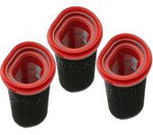 Paquete de 3 filtros de 25,2 V / 21,6 V para la aspiradora inalámbrica Bosch Flexxo Series 4 Bbh32101 Etc, reemplace - KHW