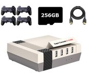 Super Console X Cube HD Classic Game Console con 4 mandos inalámbricos, mini videojuegos de 256 GB (enchufe de la UE)