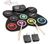 Batería eléctrica 9 Drum Pad con altavoz incorporado Pedales de batería Baquetas Grandes regalos de cumpleaños de Navidad para niños
