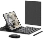 Unbrand Para el teclado y el mouse Samsung Galaxy Z Fold 6, actualice el teclado Bluetooth magnético portátil con estuche de cuero y bolígrafo capa...