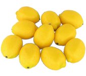 8pcs Artificial Limón Realista Simulación Falsa Fruta Amarilla