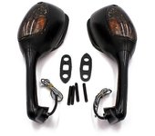 Manillar de espejo de motocicleta 2PCS para Suzuki GSXR 1000 2005 - 2008 K6 K7 K8 GSXR 600 750 2006-2010 con espejo de luz direccional Boris-Good n...