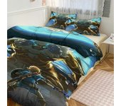 Juego de cama XU12 The Legend of Zelda Juego de cama con estampado Patrón Edredón Cove Set 3 Piezas 1 Funda De Edredón Y 2 Fundas De Almohada PW12 ...
