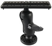 Monturas de ariete Montaje electrónico marino en profundidad Ram-111U con brazo mediano compatible con Garmin, Humminbird, Lowrance + más