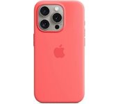 Para Apple iPhone 15 Pro Funda de silicona con MagSafe Guayaba
