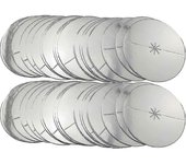100 Pcs blanco Bandeja de servicio Protectores de goteo de cartón Velas Protectores de goteo Bobeche Candelabros de papel Atrapavelas de goteo