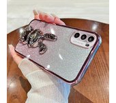 Para Motorola Moto G52 4G / G82 5G Slim Case Cute Rabbit Kickstand Phone Protector Rosa