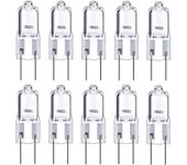 10pcs G6.35 bombillas halógenas 2 Pin 12v 35w, blanco cálido 2700k, para candelabros, luces de pista, luces de paisaje, lámparas de escritorio