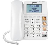 Teléfono Senior Amplificado 50dB con Botones Grandes - Geemarc CL595, Blanco