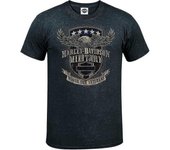 Harley-Davidson Military - Camiseta con estampado de carbón para hombre - Gira por el extranjero | Los veteranos apoyan la mano de obra exquisita XL