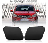 Delantero del coche derecho izquierdo lavafaros boquilla tapa jet cubierta compatible con Nissan Qashqai J10 2007-2010 Izquierda