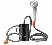 Ducha de camping de gran capacidad bomba de ducha eléctrica al aire libre recargable cubo plegable de ducha equipo de viaje de senderismo 2023 Negro