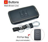 Llavero de cuero Funda para llave de coche para Renault Captur Koleos Kadjar Arkana Megane Dacia Duster Sandero Stepway Smart Remote Control Mandos...