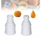 2 piezas Arancini haciendo molde 160 gramos DIY Rice Machine Modelo casero relleno de carne punta bola apuntada y redonda bola de arroz Molde Cocin...