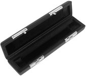 Caja de flauta Piccolo Estuche de almacenamiento Piccolo de cuero Piccolo Caja de almacenamiento de instrumentos musicales Piccolo Negro 25.5x5.5cm