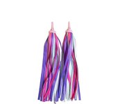Serpentinas de bicicleta Rainbow para niños para niños, agarres de bicicleta coloridos para bebés Cintas de borla