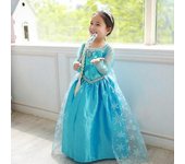 Chicas Frozen Queen Elsa Princess Vestido Cosplay Disfraz Fiesta de Navidad Fancy Dress Up 5-6 Years