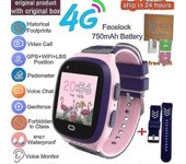 4g Kids Smart Watch Gps Wifi Video Call con bloqueo facial Sos Tracker Ip67 impermeable para niños Smartwatch Cámara Vs Y95 A36e 4g estilo 6 Europe...