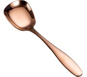 Servir cuchara lavavajillas seguro resistente a la oxidación acero inoxidable gran buffet cuchara para servir para restaura Oro rosa