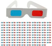 10/50/100 Pares Gafas 3D Imágenes Anaglifos Diseño Plegable Filtros Rojo/Azul Gafas de Papel Accesorios de Moda 100pcs