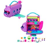 Mattel Juego de viaje Polly Pocket Airplane Kitten con 2 Micro-Muñecos y Accesorios Multicolor