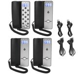 Intercomunicador inalámbrico 433MHz transmisión estable Pantalla digital Teléfono de intercomunicador dúplex completo para oficina Hotel 5V 2A 1 a 3