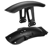 Motocicleta Cromo Negro Guardabarros Trasero Trasero Retro Guardabarros Cubierta Protector de metal para Honda Cg125 Cg 125 125cc Trasero delantero...