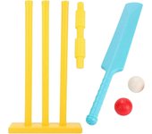 Frusde Juego de cricket Tocones de cricket, juego de bate de cricket sin BPA para niños PP, juego de cricket para padres e hijos con tocones y kit ...
