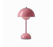 Nordic recargable flor lámpara de mesa de noche lámpara de escritorio seta dormitorio decoración de mesa de noche lámpara de noche luces de noche Rosa