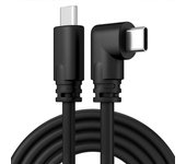 Cable de transferencia de datos de cable de enlace de 3 metros / 5 m / 10 m para Oculus Quest 2 TPE negro 6m