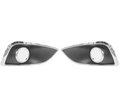 1pair delantero faro antiniebla capó cubierta luz niebla cubierta shell para ix35 2009 2010 2011 2012