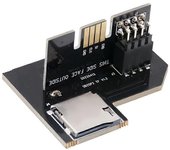 Carga del adaptador de tarjeta SD SD2SP2 Pro -Lector de tarjetas SD TF para puerto serie NTSC 2 Negro